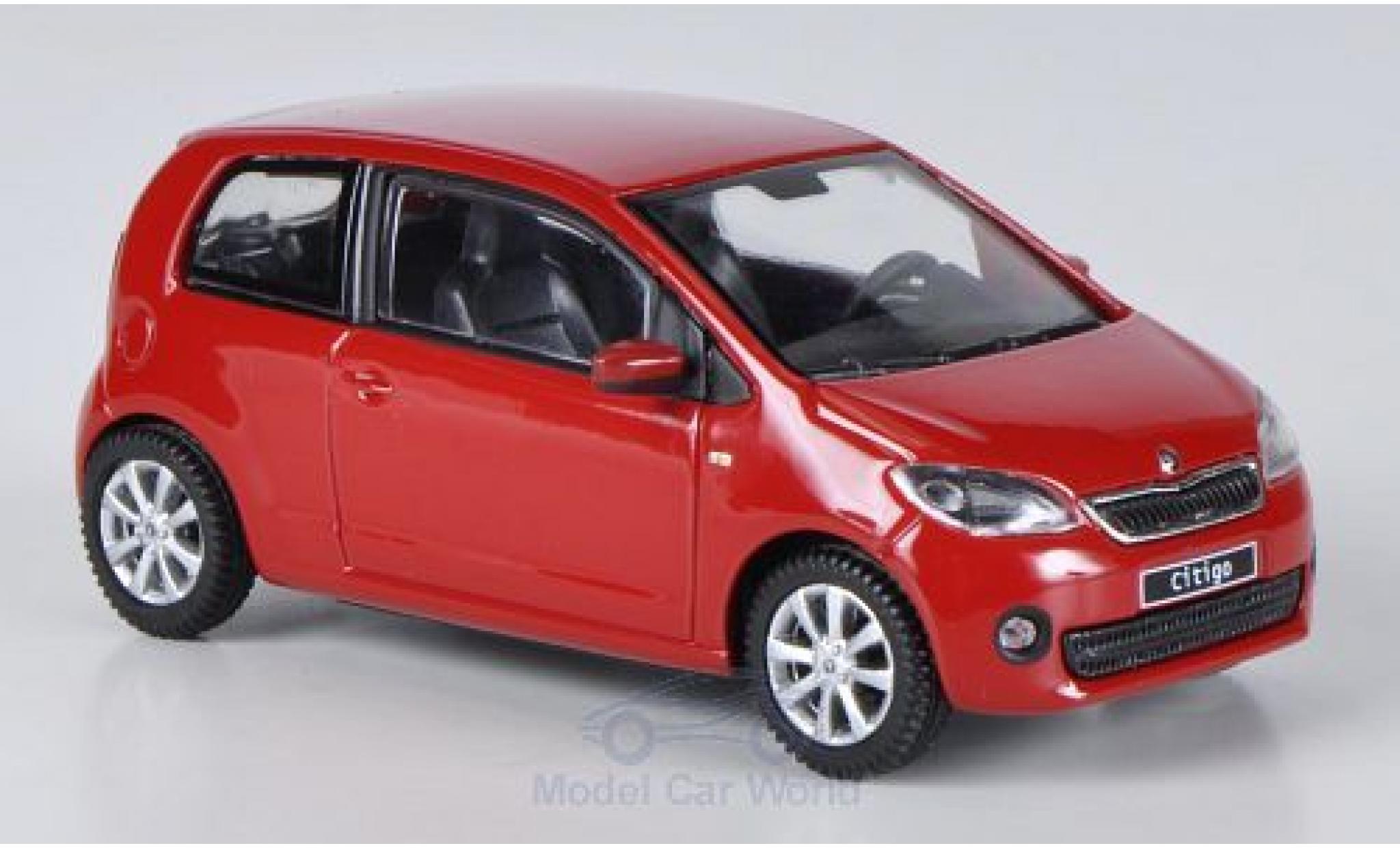Skoda Citigo 1/43 Abrex red 2012 3-T&uuml;rer diecast model cars