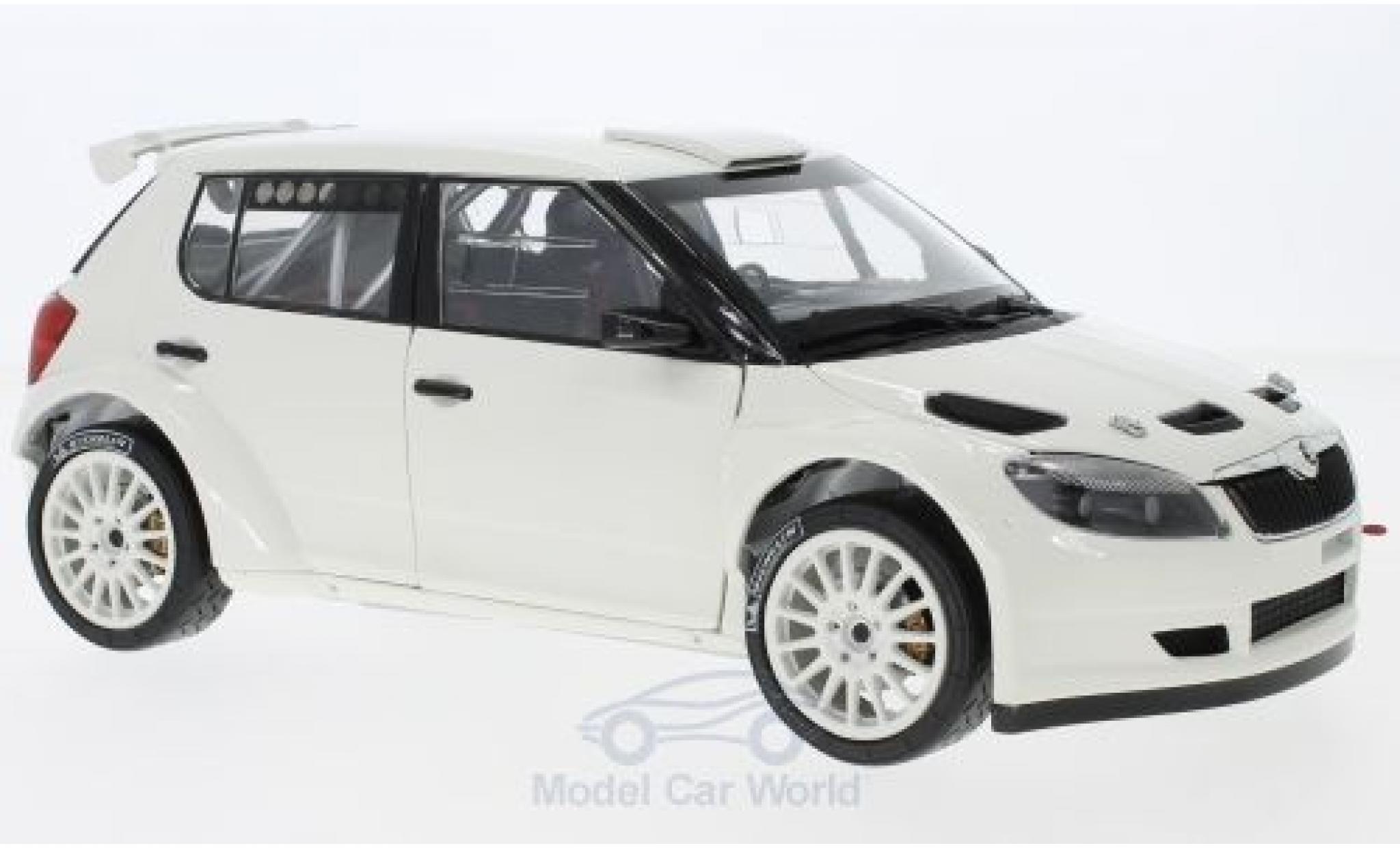 Skoda Fabia 1/18 Abrex II FL S2000 white 2010 with Tarmac Wheels diecast model cars
