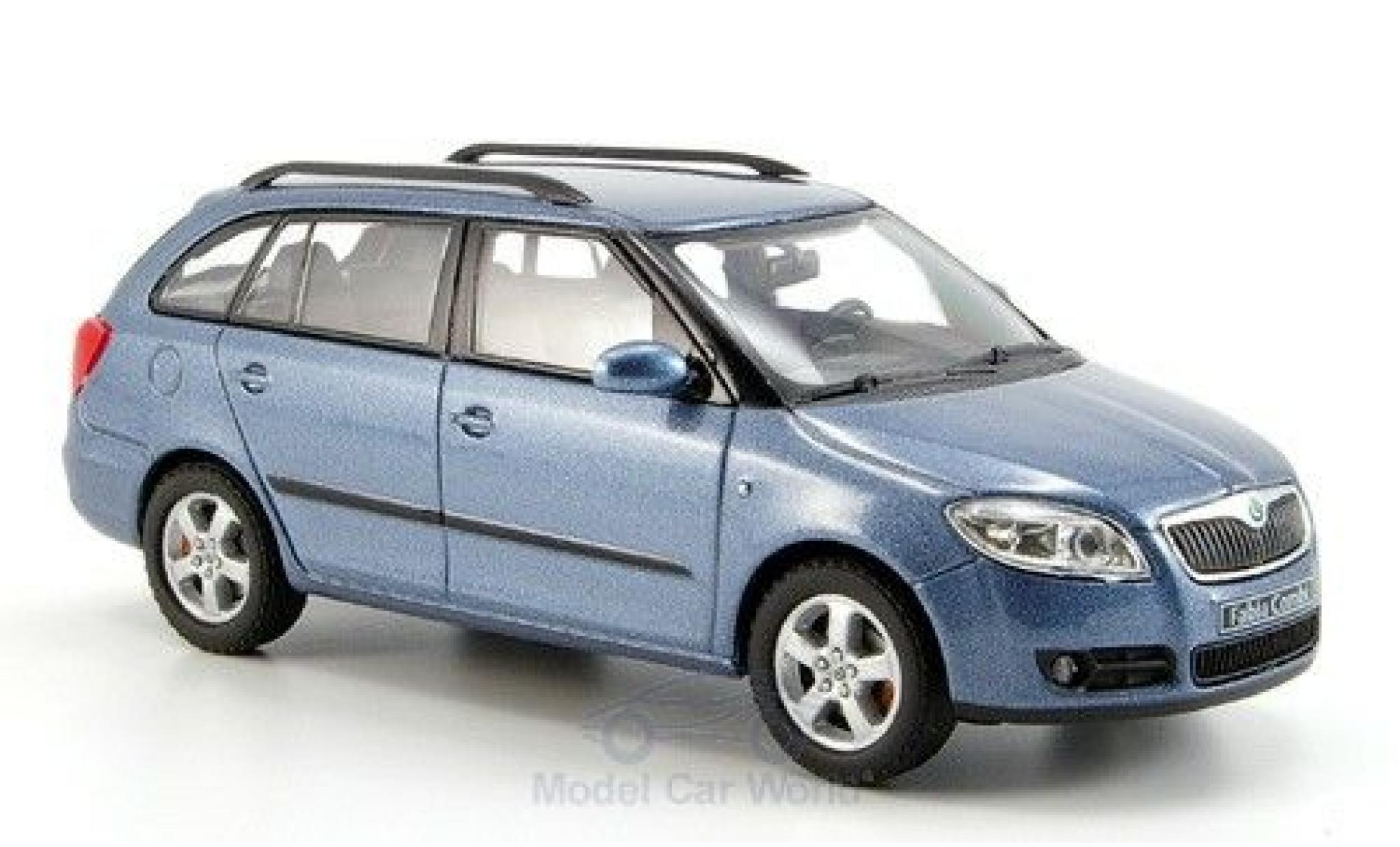Skoda Fabia 1/43 Abrex II Estate metallic blue diecast model cars