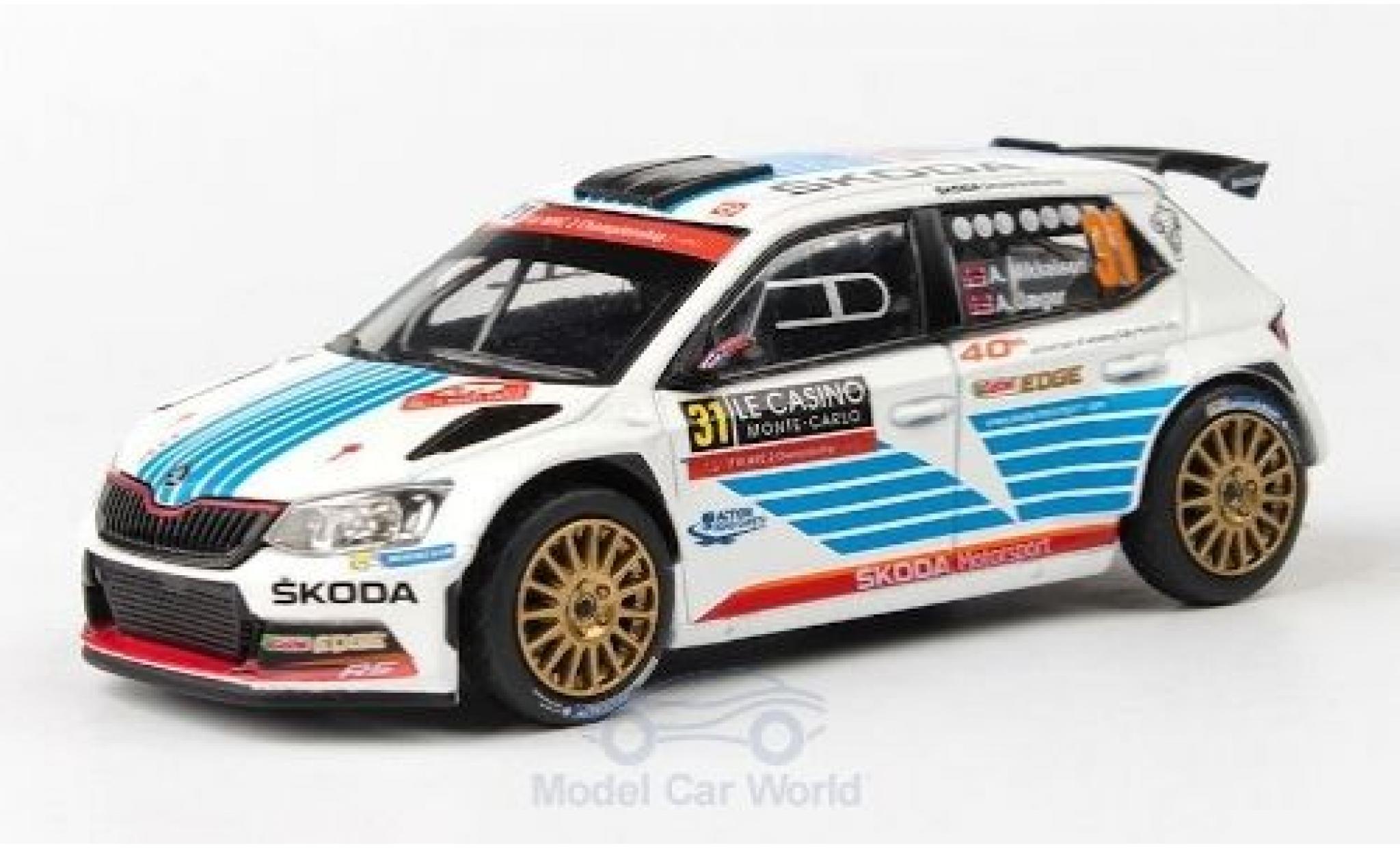Skoda Fabia 1/43 Abrex III R5 No.31 Rally WM Rally Monte Carlo 2017 A.Mikkelsen/A.Jaeger diecast model cars