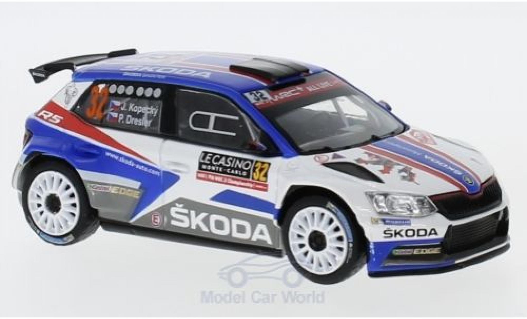 Skoda Fabia 1/43 Abrex III R5 No.32 Rally WM Rally Monte Carlo 2018 J.Kopecky/Dresler diecast model cars