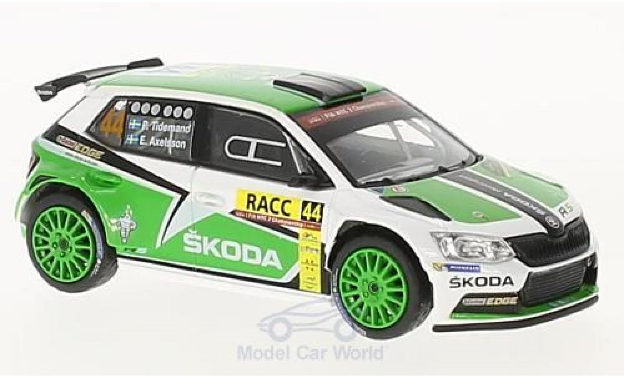 Skoda Fabia 1/43 Abrex III R5 No.44 Rally WM Rally Catalunya 2015 P.Tidemand/E.Axelsson diecast model cars