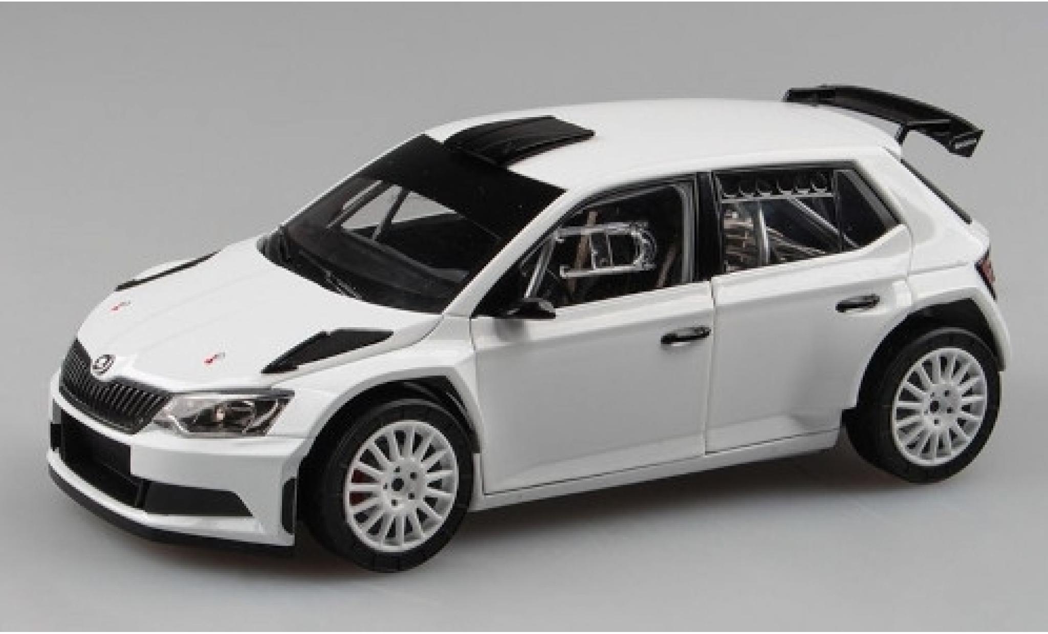 Skoda Fabia 1/18 Abrex III R5 white 2015 Plain Body Version diecast model cars