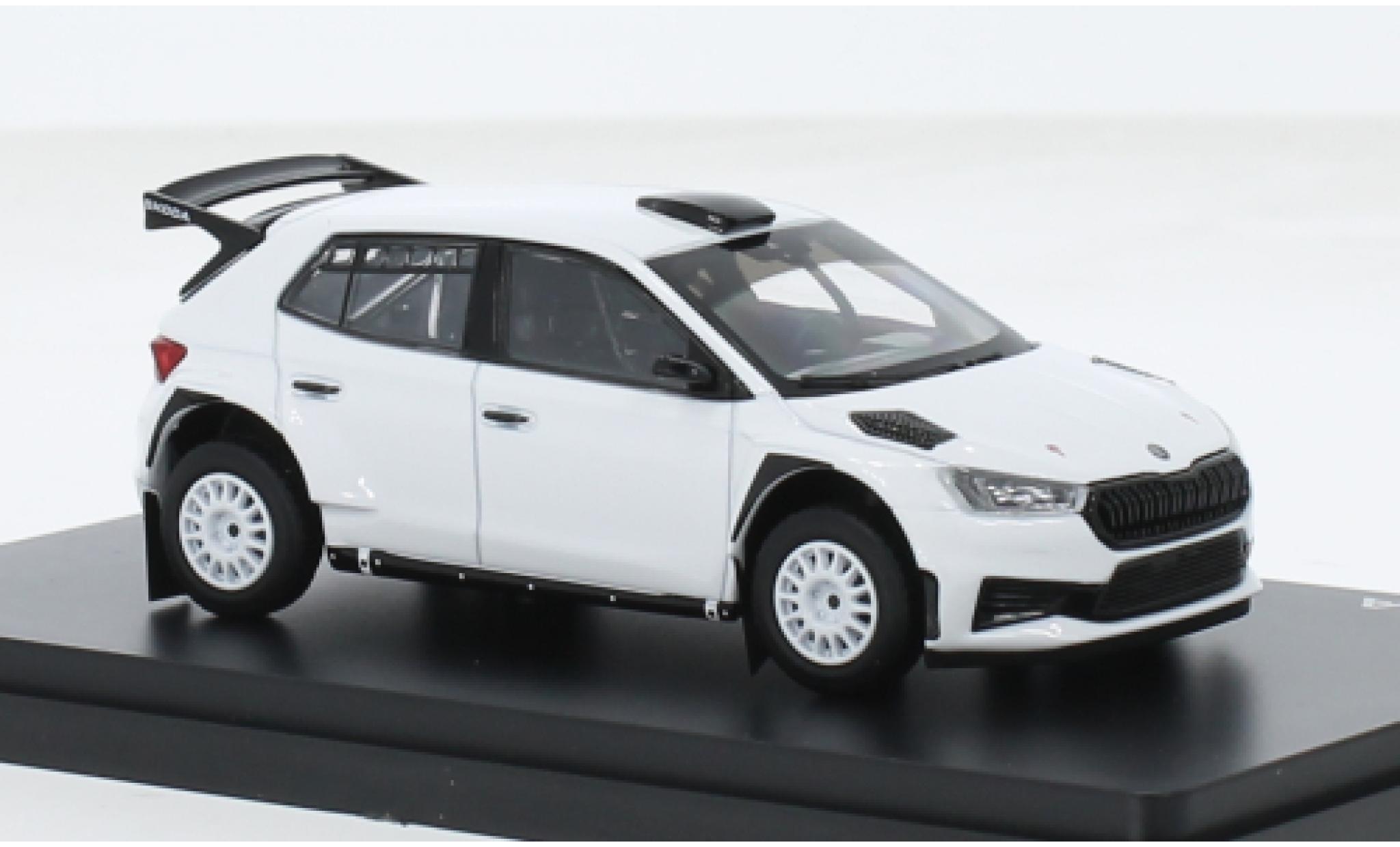 Skoda Fabia 1/43 Abrex IV RS Rally2 white 2022 1:43 diecast model cars