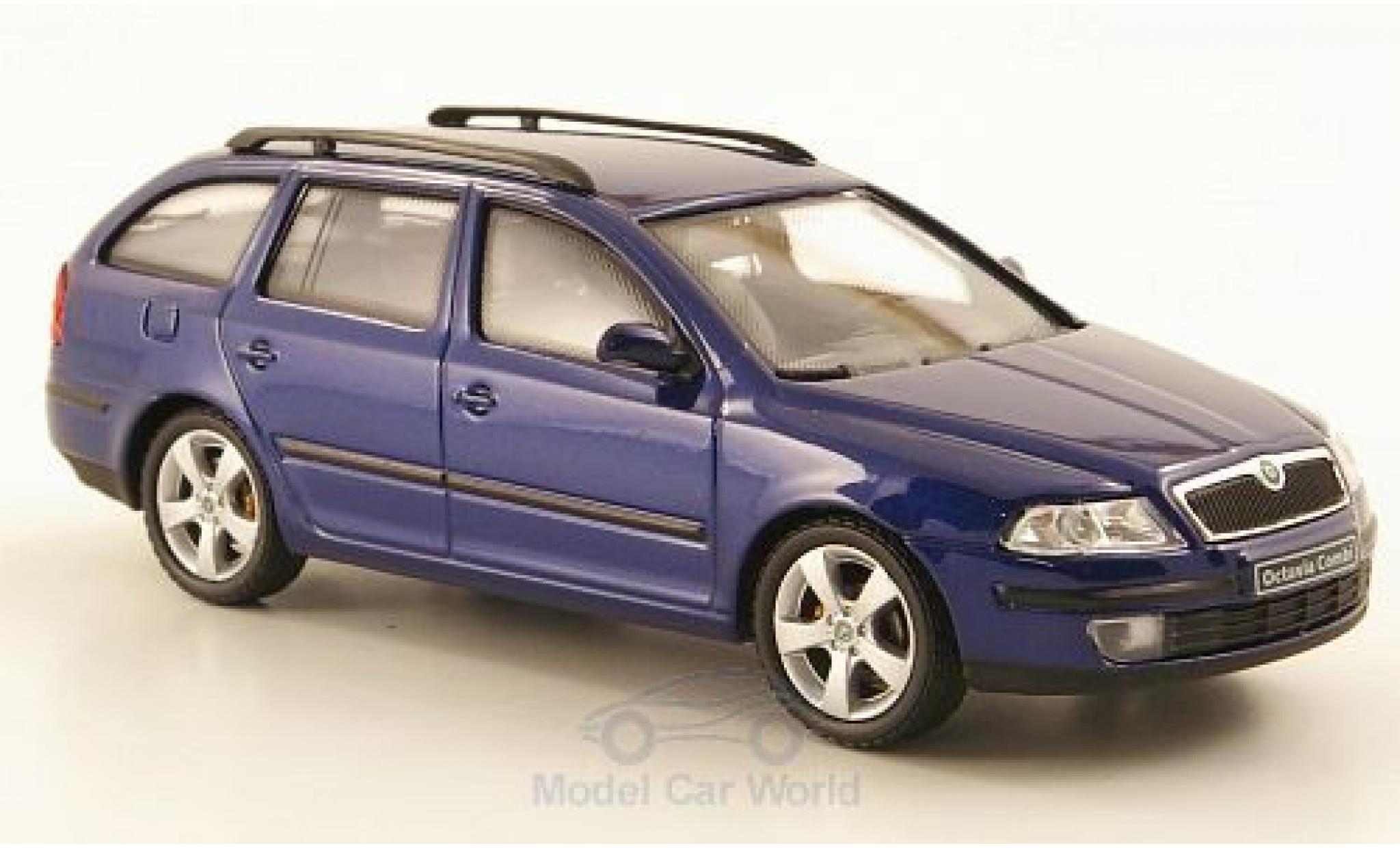 Skoda Octavia 1/43 Abrex Combi blue 2004 diecast model cars