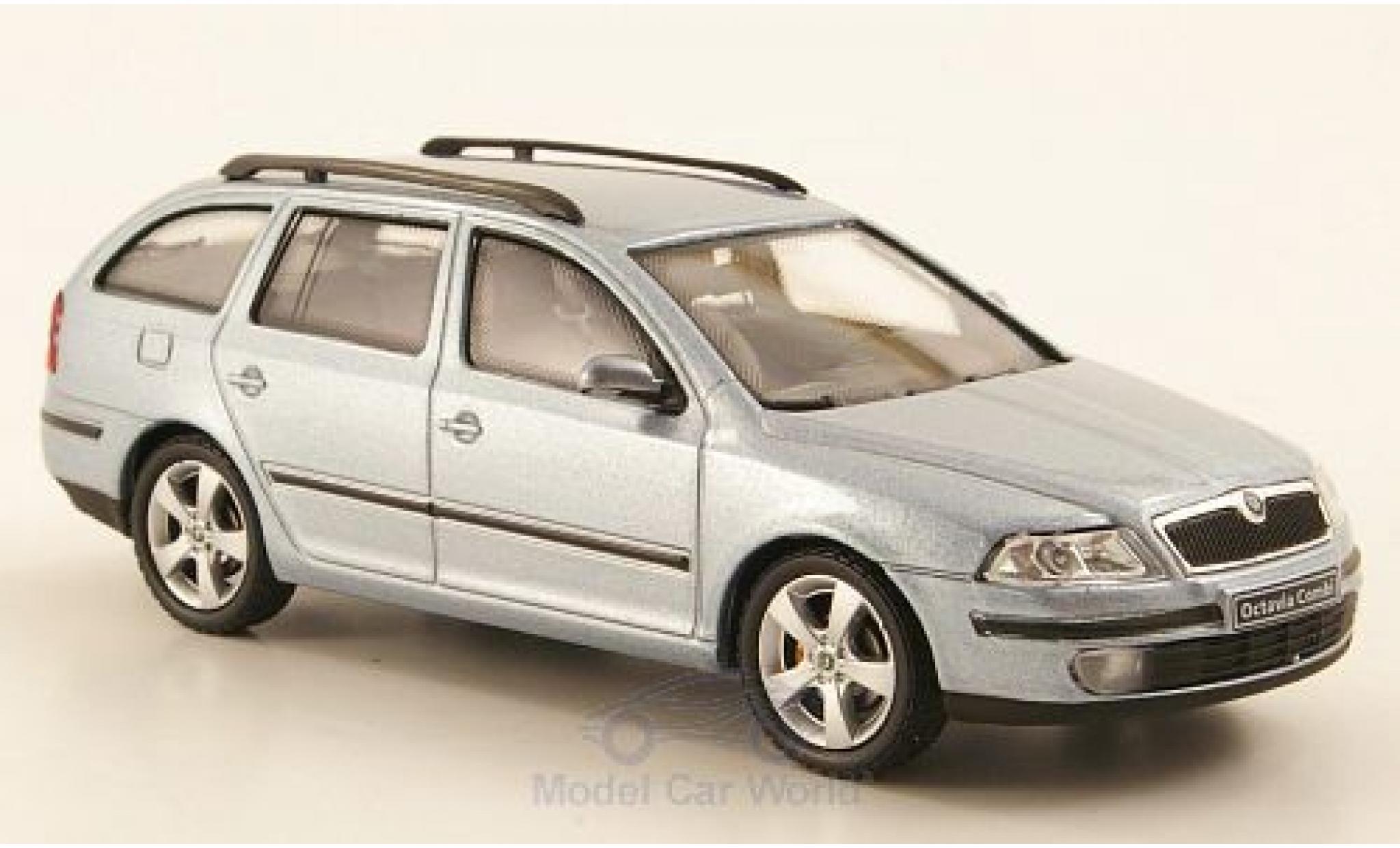 Skoda Octavia 1/43 Abrex Combi metallic blue 2004 diecast model cars