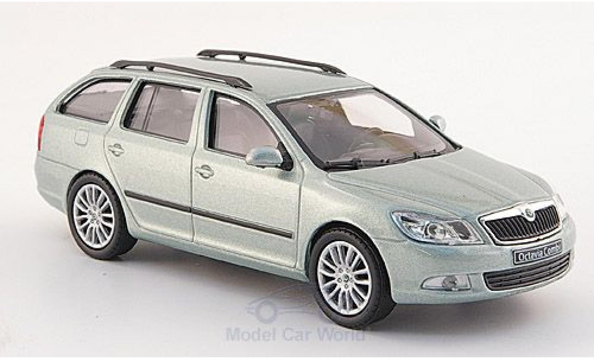 Skoda Octavia 1/43 Abrex Combi metallic green 2008 diecast model cars