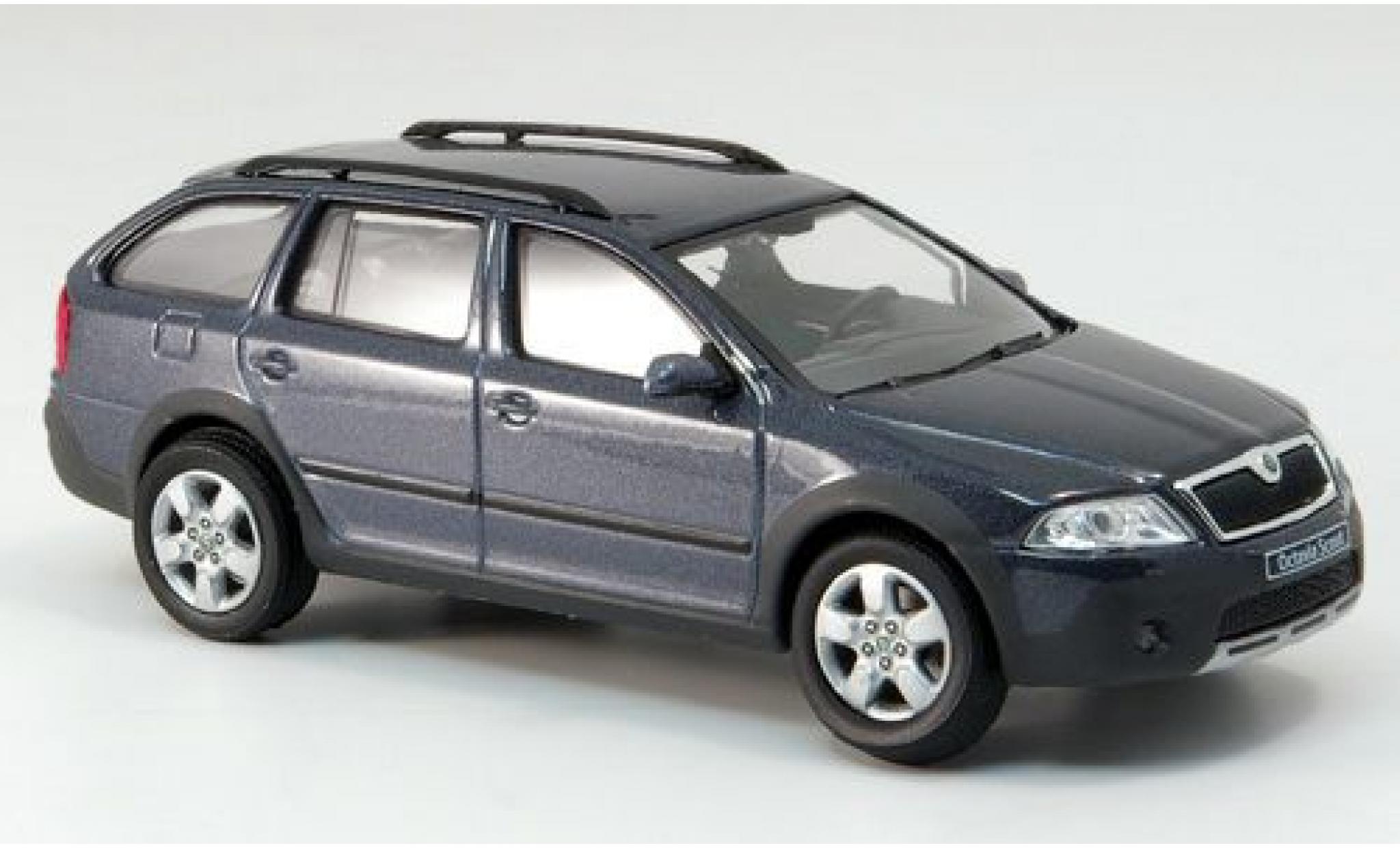 Skoda Octavia 1/43 Abrex Combi Scout metallic grey diecast model cars