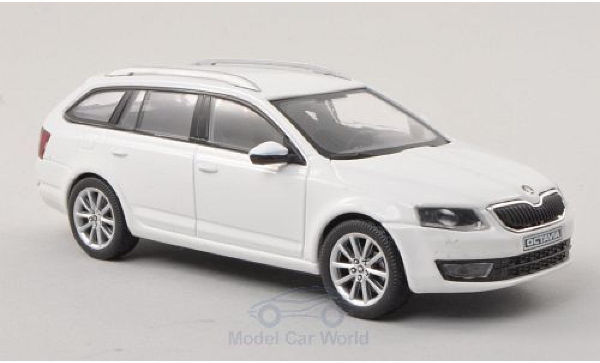 Skoda Octavia 1/43 Abrex III Combi white 2013 diecast model cars
