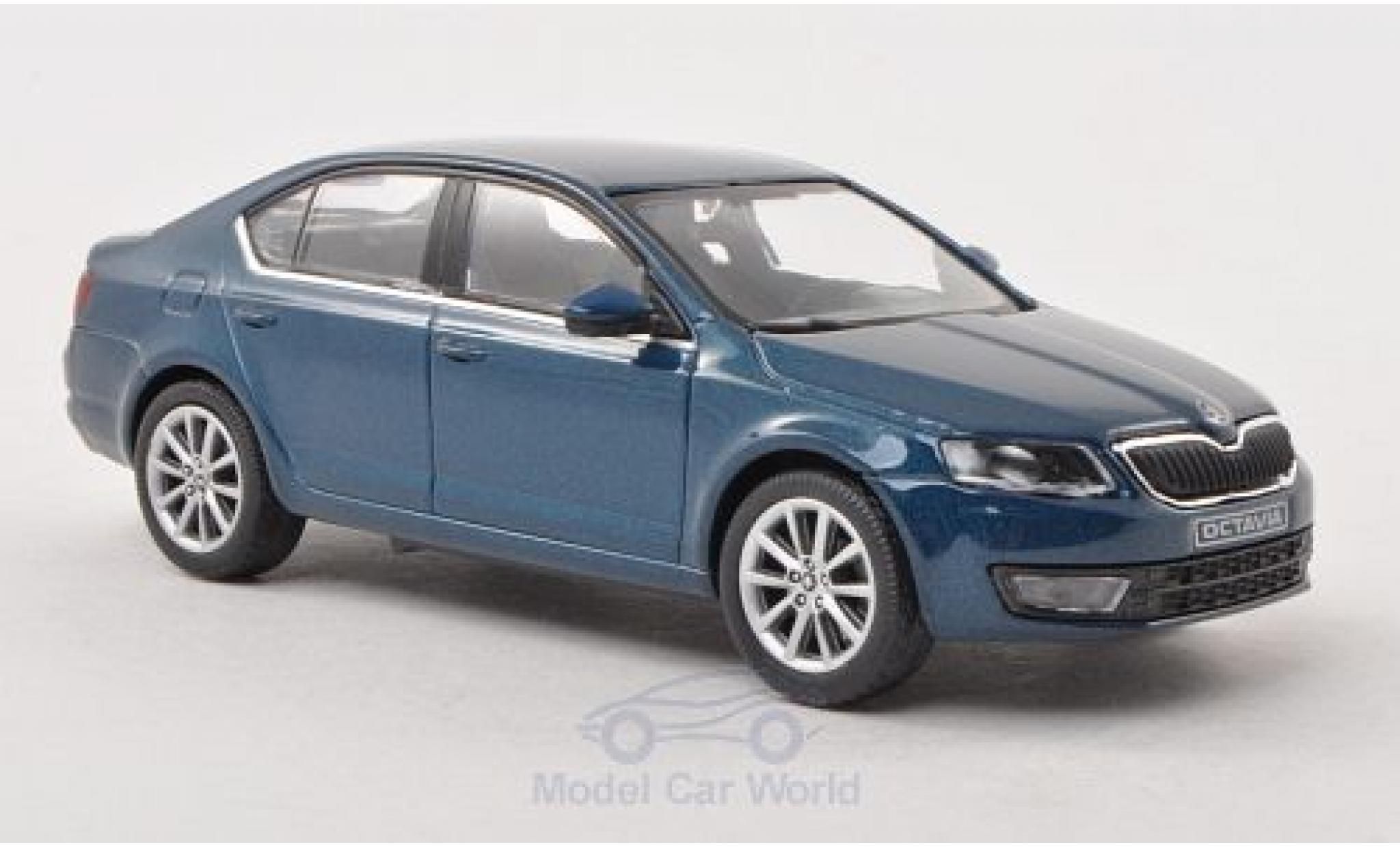 Skoda Octavia 1/43 Abrex III metallic blue 2013 diecast model cars
