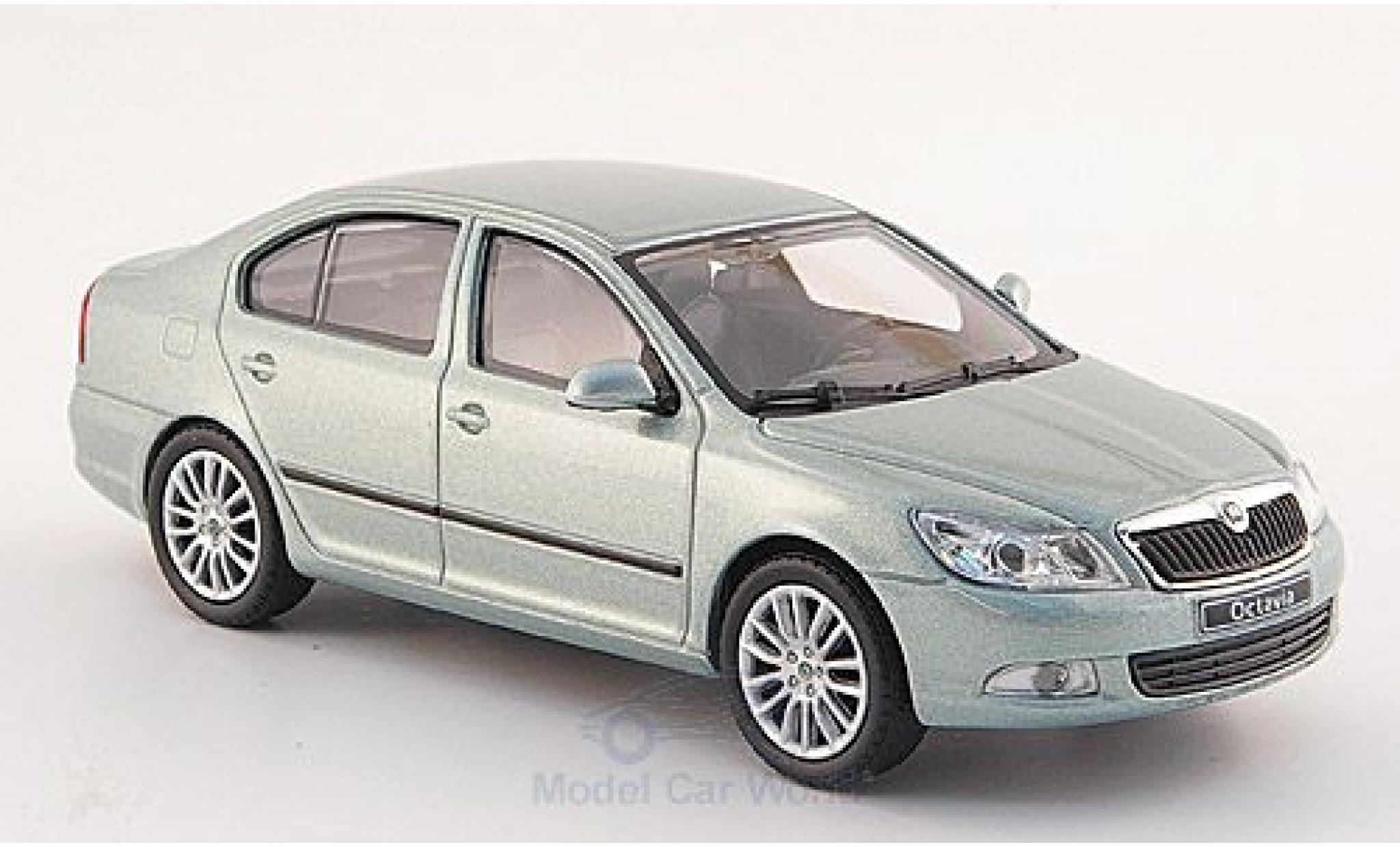 Skoda Octavia 1/43 Abrex metallic green 2008 ohne Vitrine diecast model cars