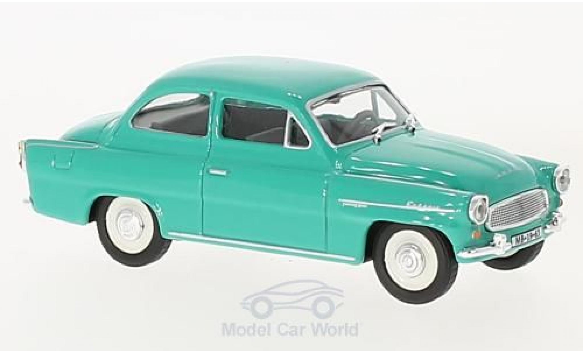 Skoda Octavia 1/43 Abrex t&uuml;rkis 1963 diecast model cars