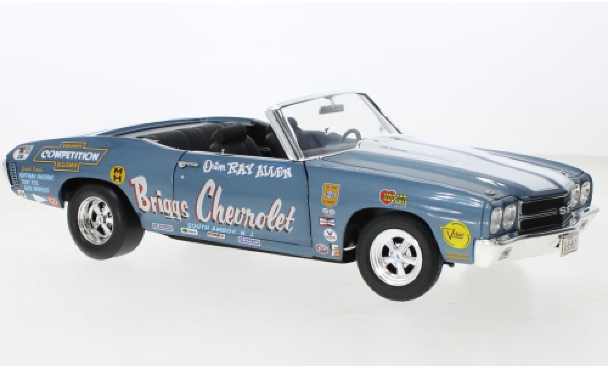 Chevrolet Chevelle 1/18 ACME Convertible metallise blue/white Briggs 1970 diecast model cars