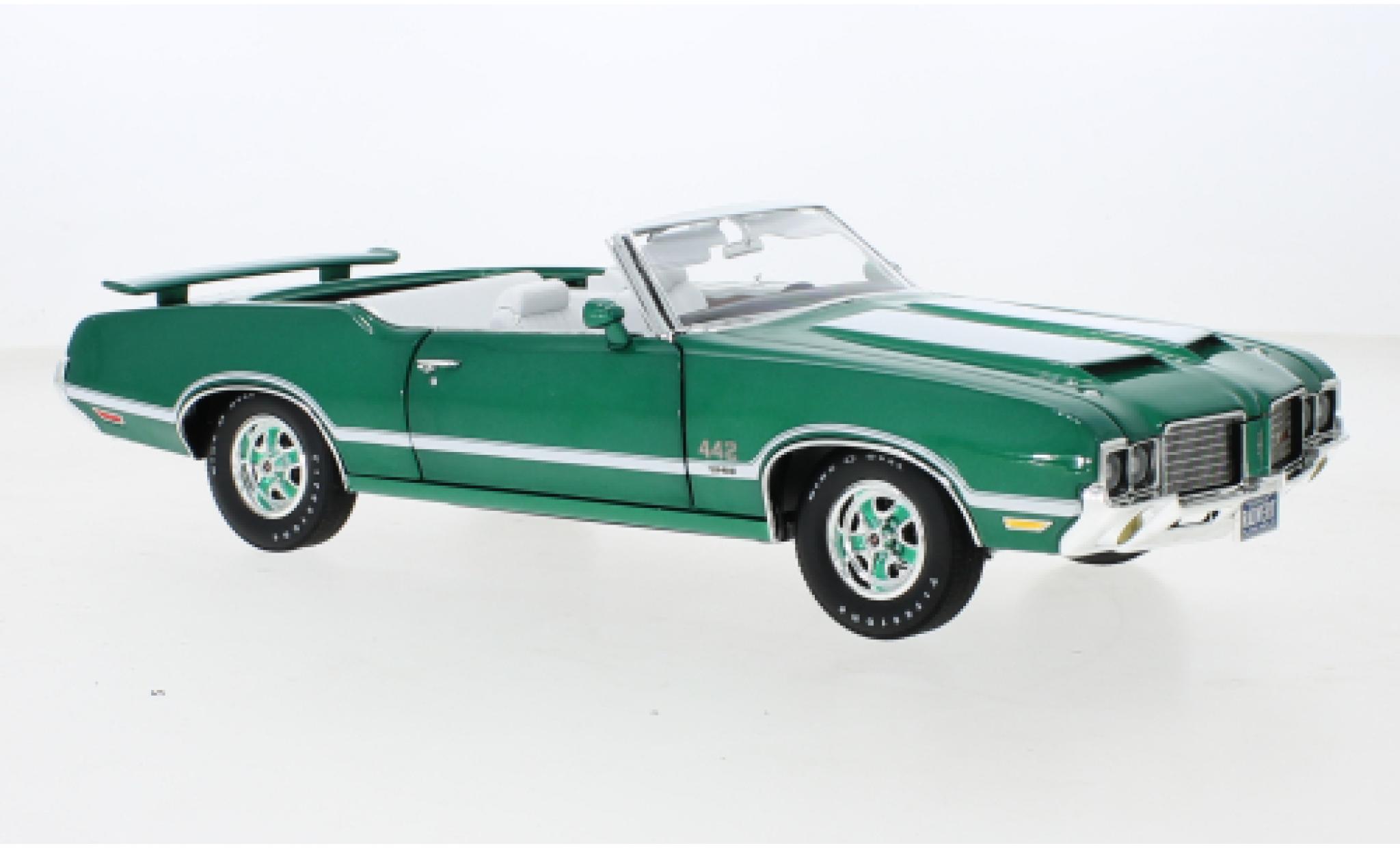 Oldsmobile 442 1/18 ACME W-30 Convertible green 1972 diecast model cars