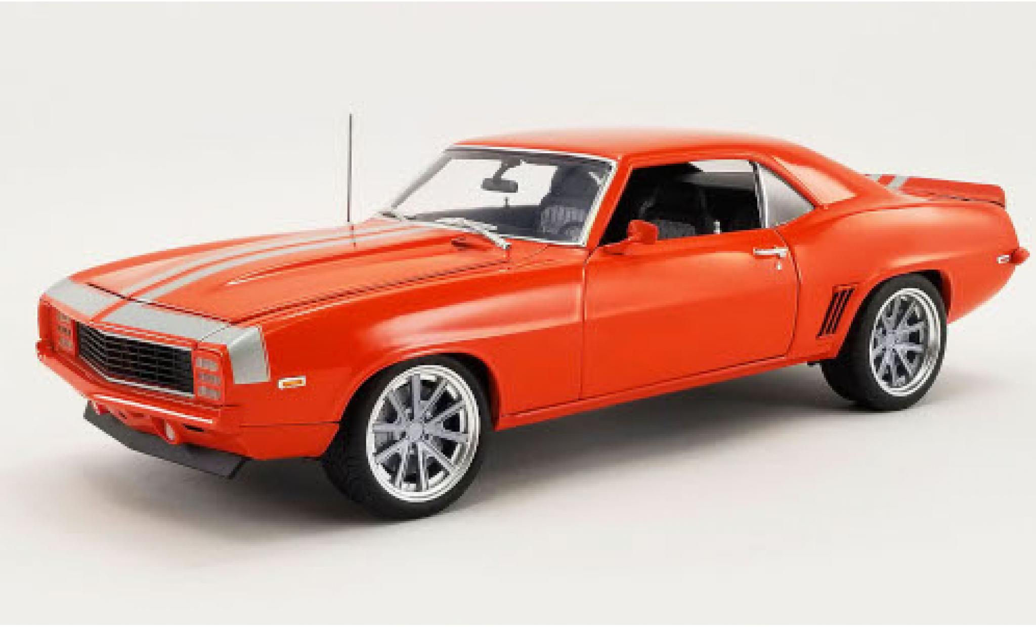 Chevrolet Camaro 1/18 ACME Restomod orange/grey 1969 diecast model cars