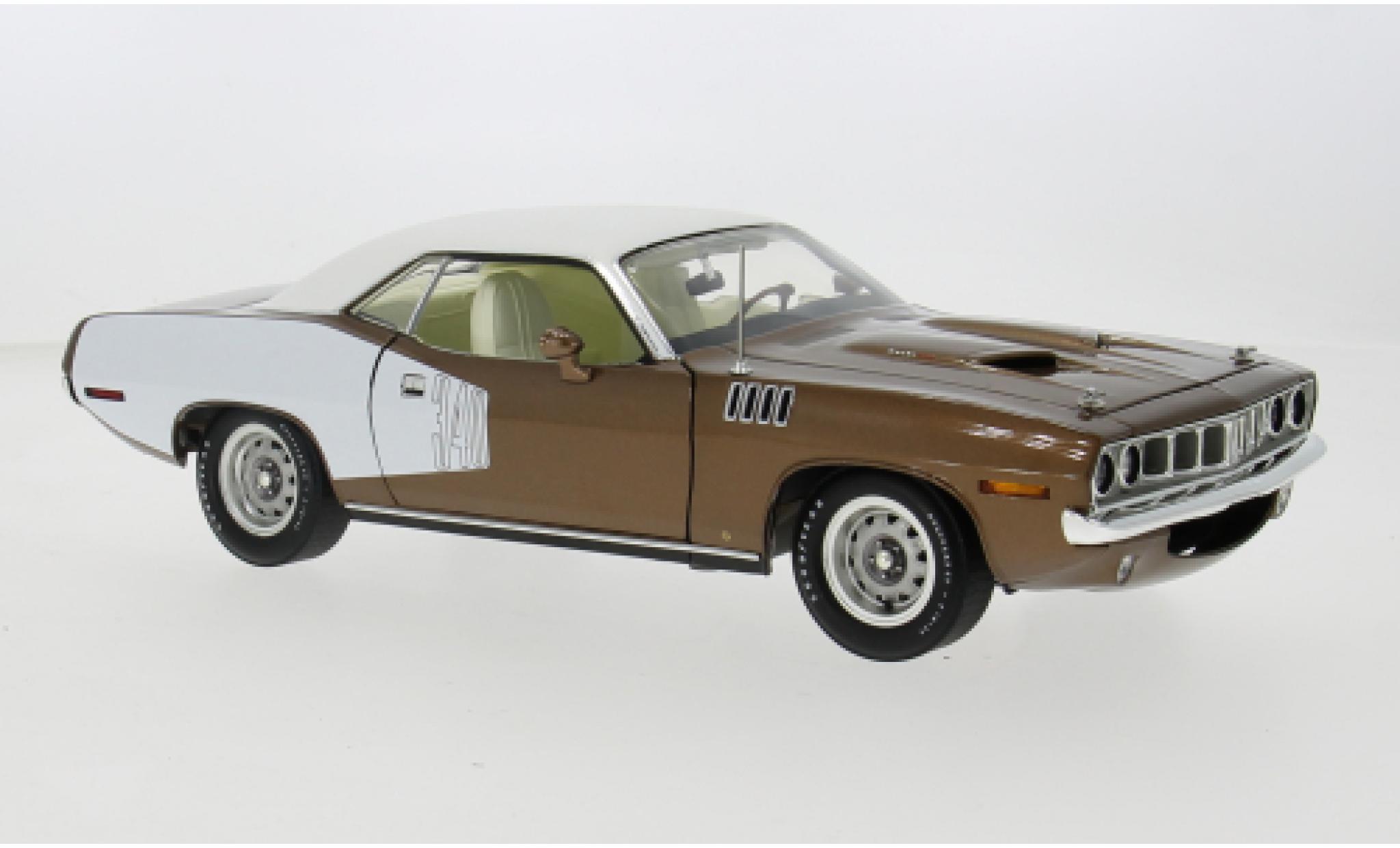 Plymouth Cuda 1/18 ACME bronze/white 1971 1:18 diecast model cars