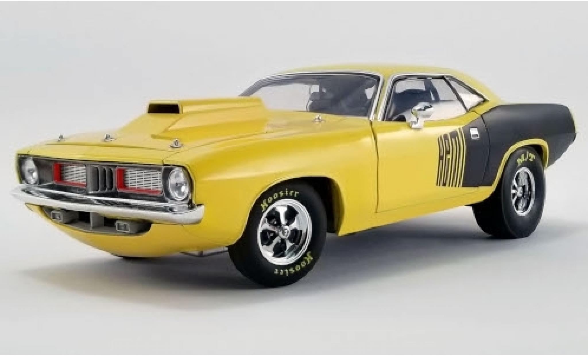 Plymouth Cuda 1/18 ACME Drag Car yellow/Dekor 1972 diecast model cars