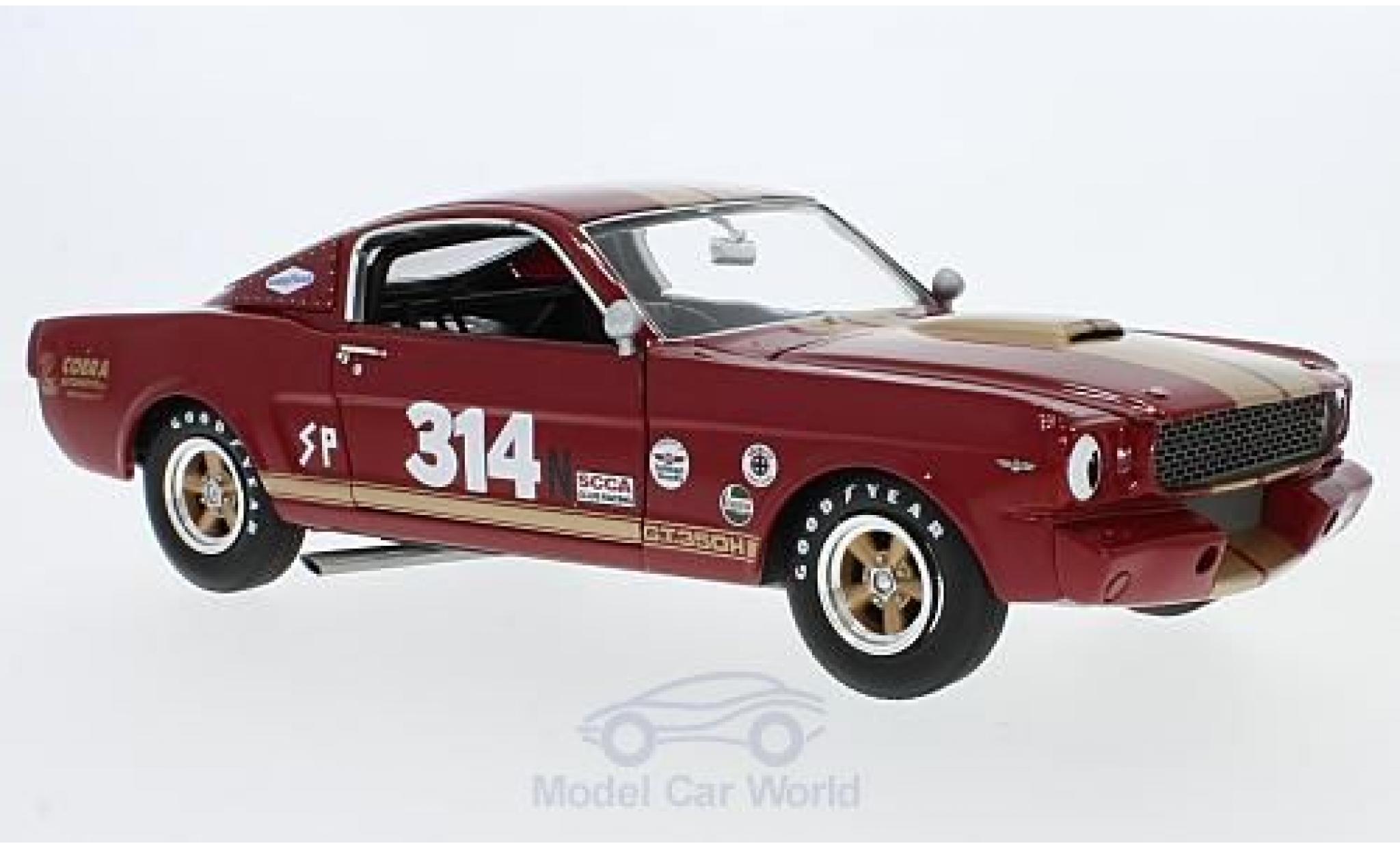 Shelby GT 1/18 ACME 350H red/gold 1966 Rent A Racer No.314 diecast model cars