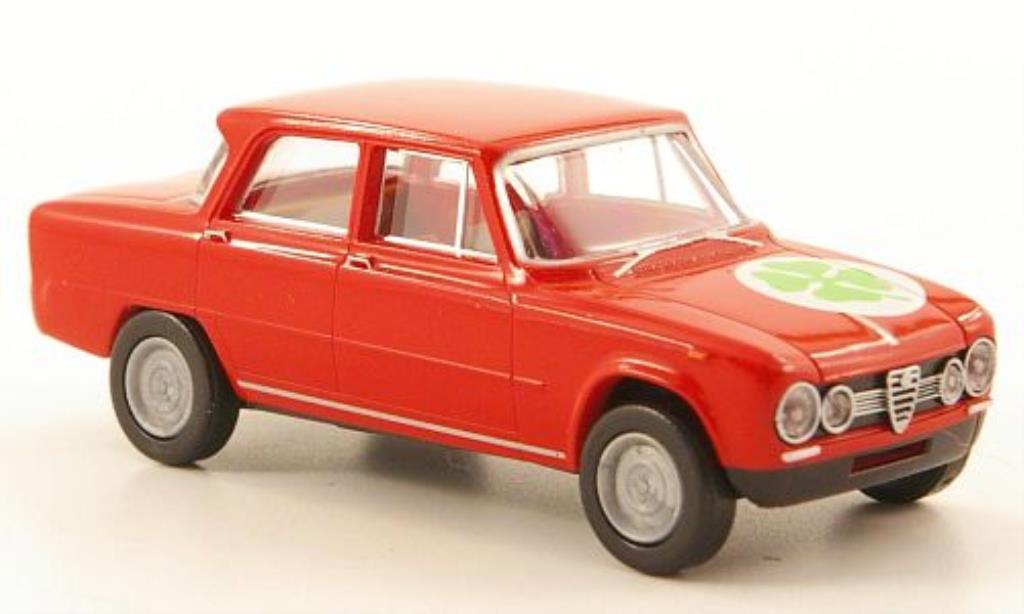 Alfa Romeo Giulia 1600 1/87 Brekina 1600 Quadrifoglio red mit Kleeblatt diecast model cars