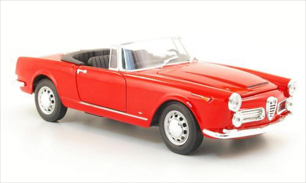 Alfa Romeo Spider 1/24 Welly 2600 red 1960 diecast model cars