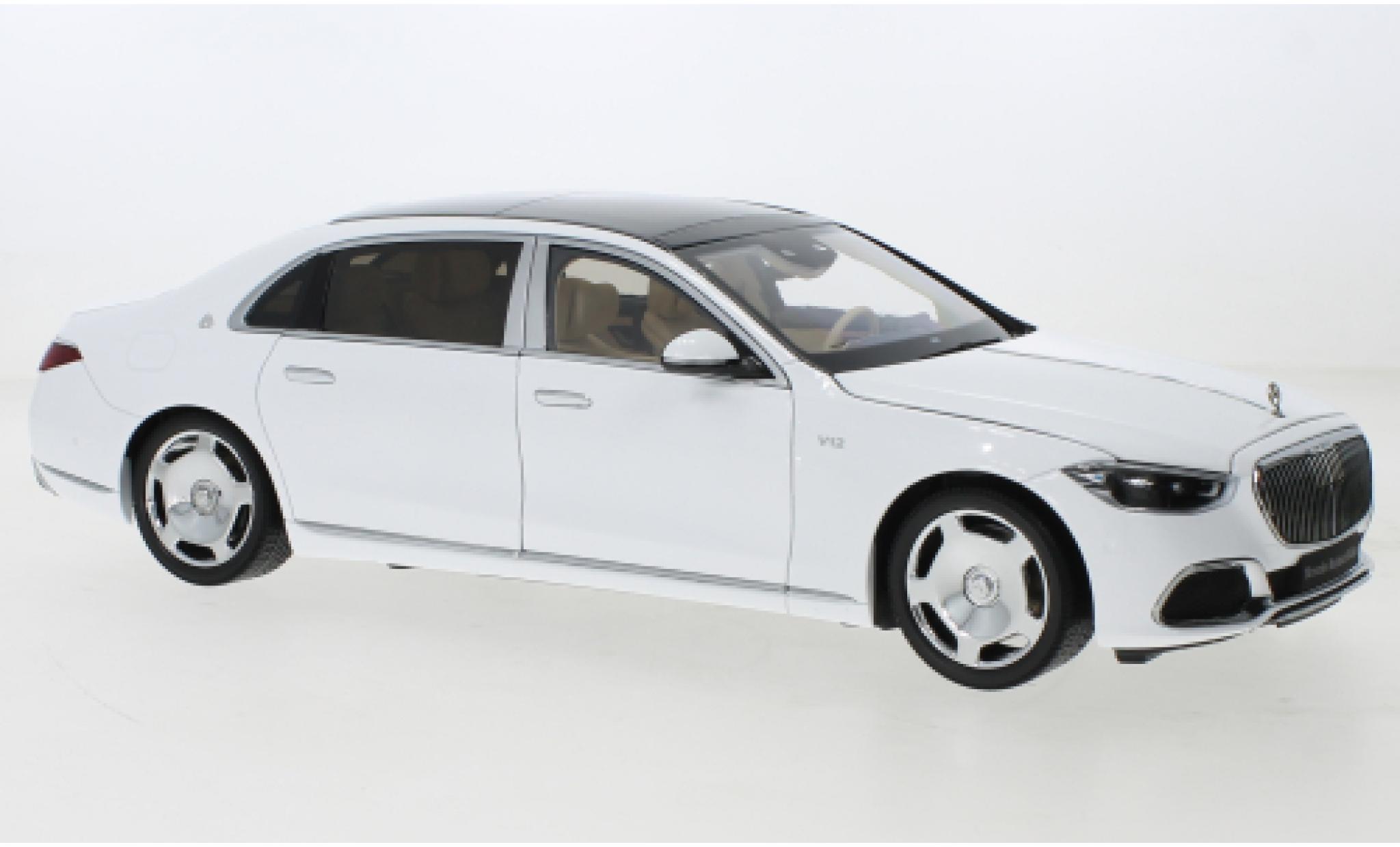 Mercedes CLA 1/18 Almost Real Maybach S-classe white 2021 diecast model cars