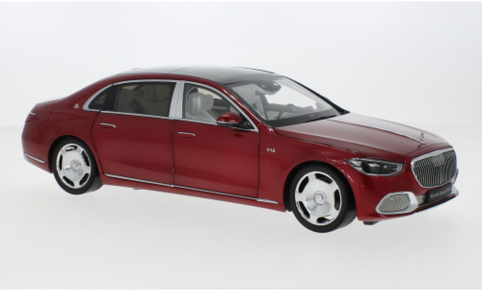Mercedes CLA 1/18 Almost Real Maybach S-classe metallise red 2021 diecast model cars
