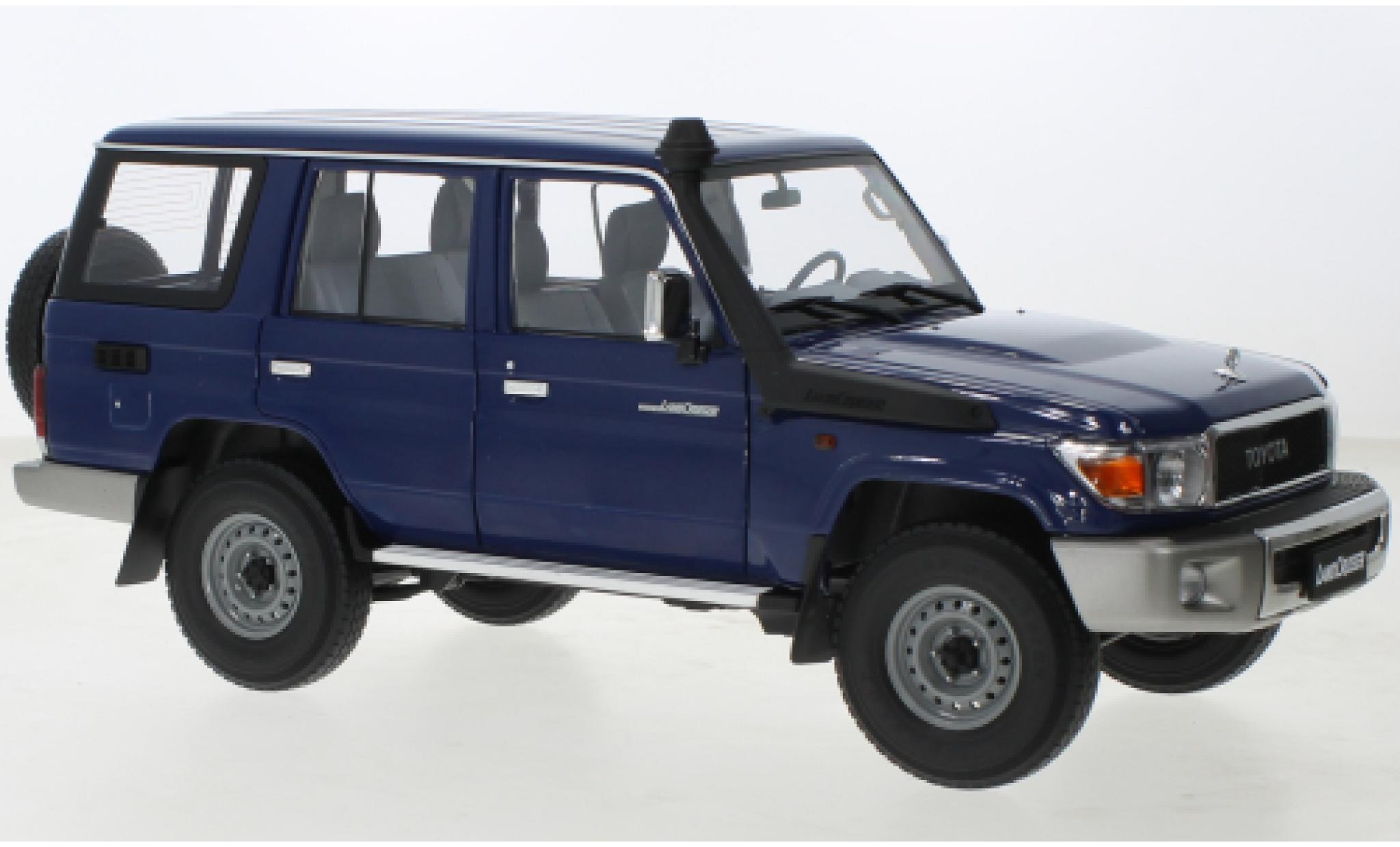 Toyota Land Cruiser 1/18 Almost Real 76 blue 2017 diecast model cars