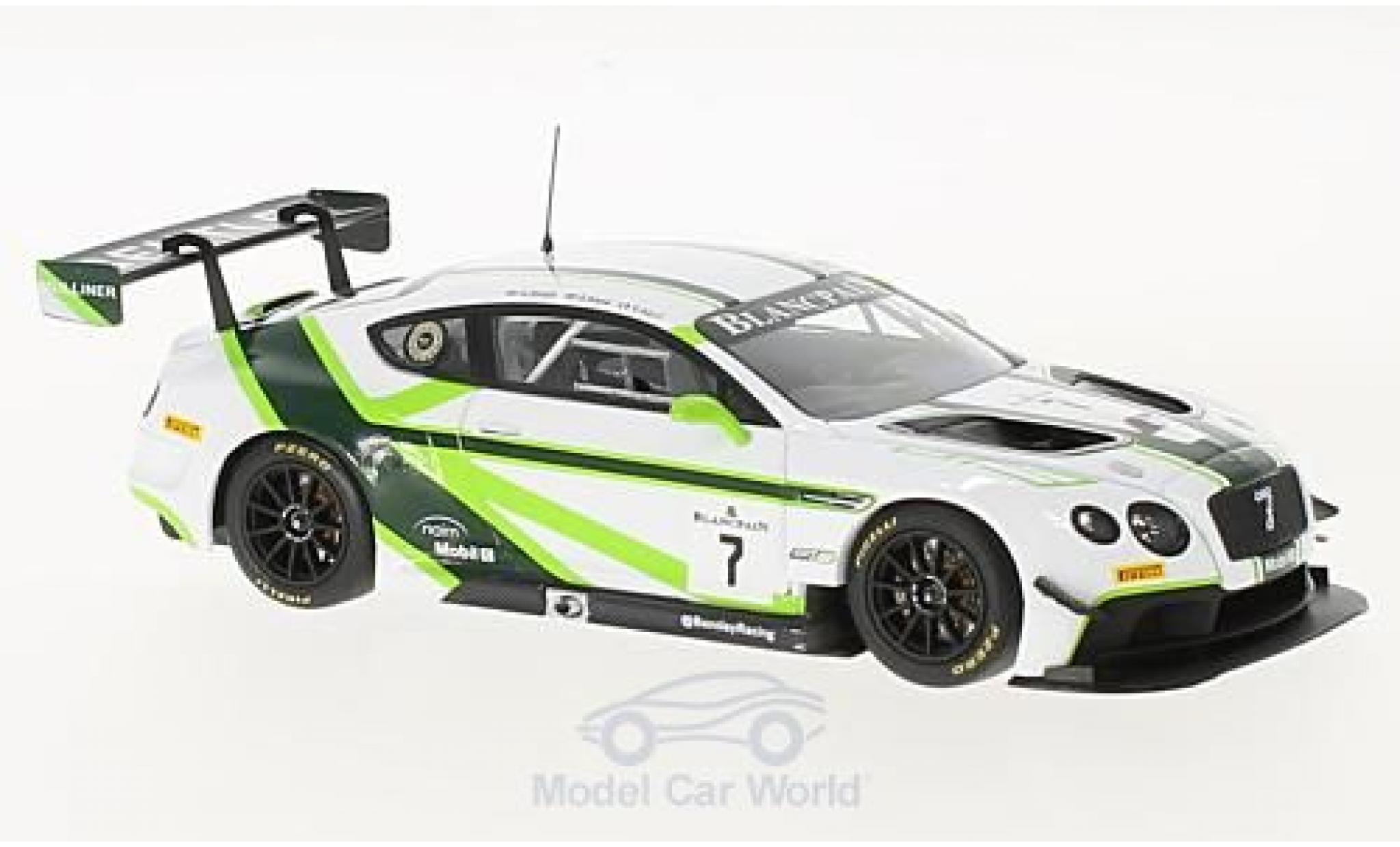 Bentley Continental T 1/43 Almost Real GT3 RHD No.7 Blancpain GT Series 2016 Launch Livery G.Smith/S.Kane/V.Abril diecast model cars