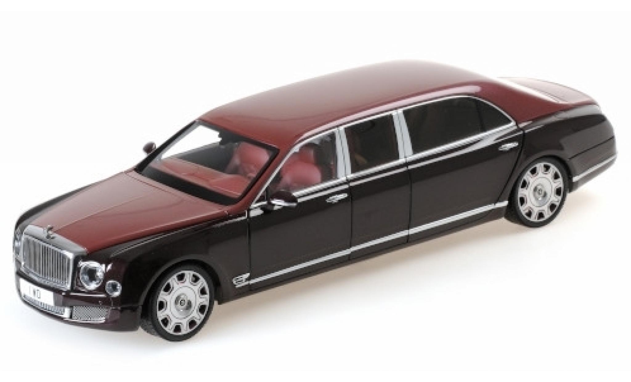 Bentley Mulsanne 1/18 Almost Real Grand Limousine by Mulliner red/red 2017 diecast model cars