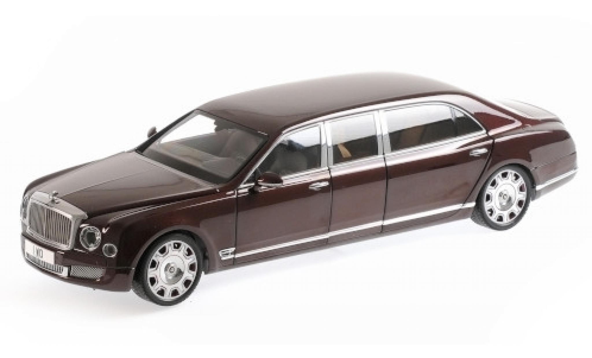 Bentley Mulsanne 1/18 Almost Real Grand Limousine by Mulliner red/red 2017 y compris les set de wagon porte-conteneurs diecast model cars