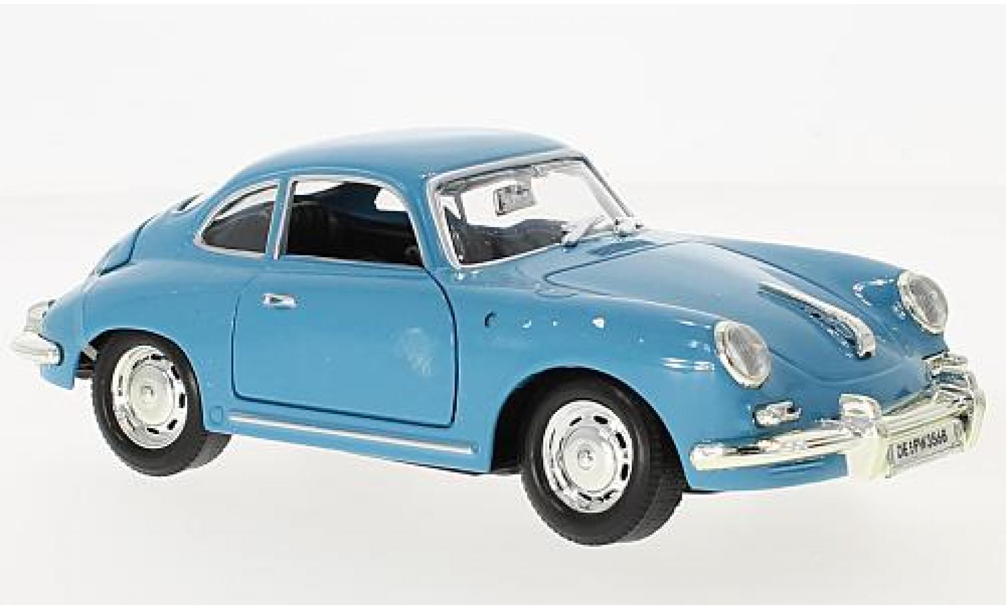 Porsche 356 1/24 Motormax B blue diecast model cars