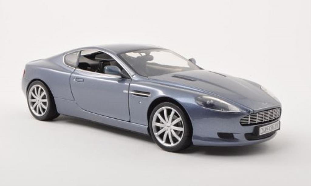 Aston Martin DB9 1/18 Motormax grey-blue 2006 diecast model cars