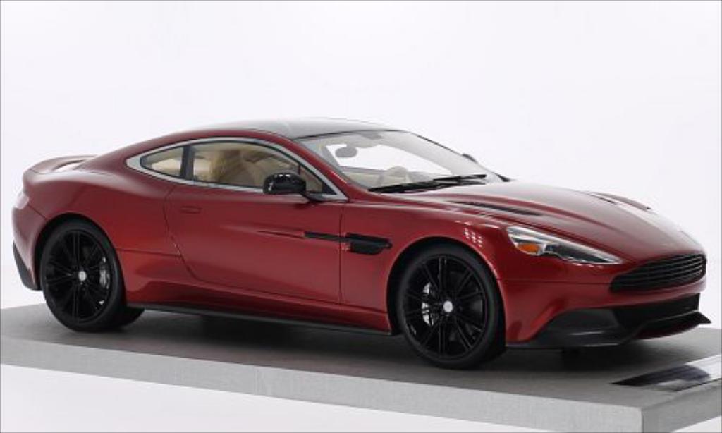 Aston Martin Vanquish 1/18 Tecnomodel Coupe metallic red/carbon diecast model cars