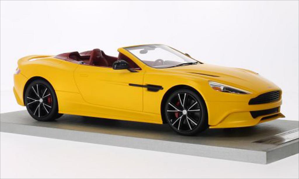 Aston Martin Vanquish 1/18 Tecnomodel Volante matt-yellow 2014 diecast model cars