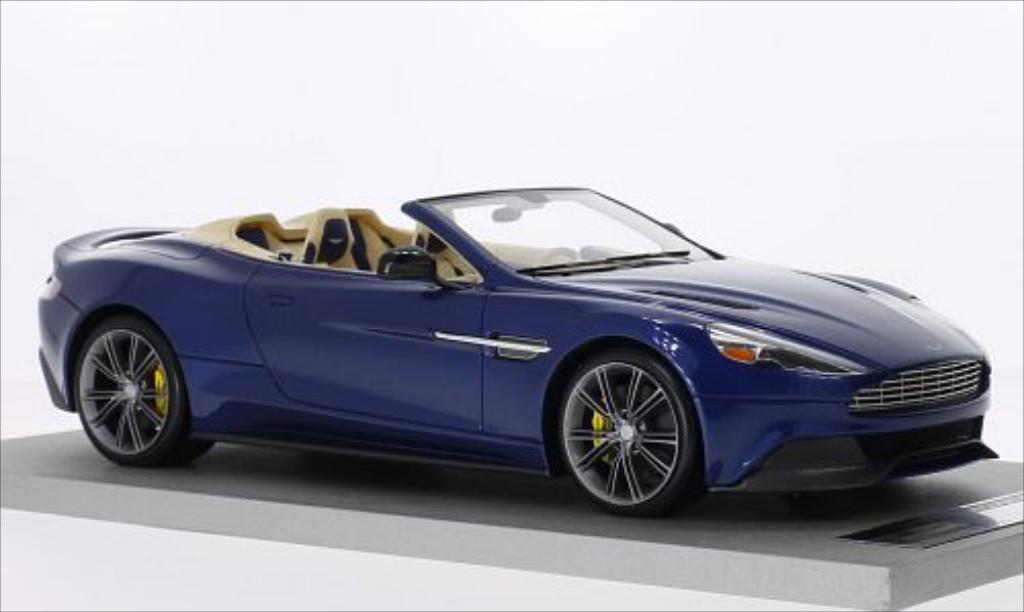 Aston Martin Vanquish 1/18 Tecnomodel Volante metallic blue diecast model cars