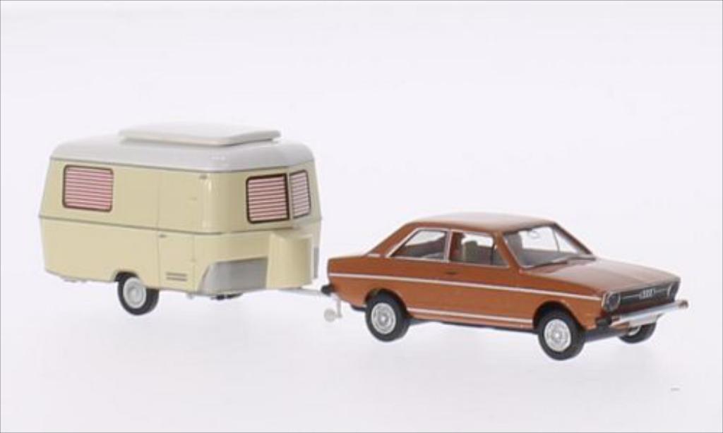 Audi 80 1/87 Brekina brown diecast model cars