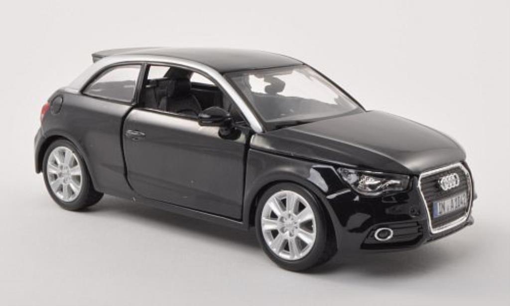 Audi A1 1/24 Burago black/grey diecast model cars