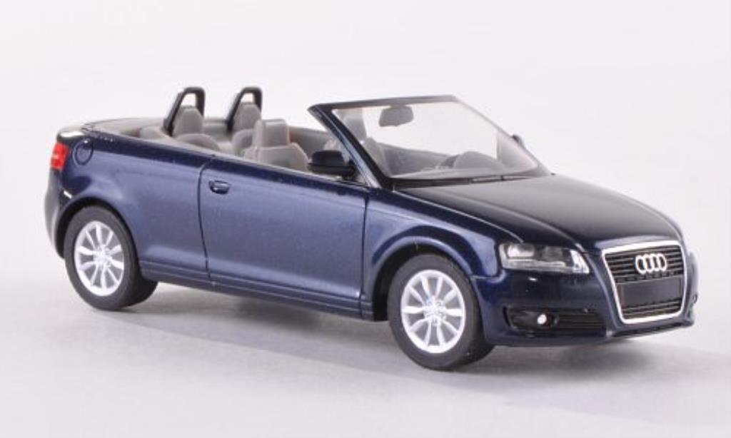 Audi A3 1/87 Herpa Convertible (8P) blue 2008 diecast model cars