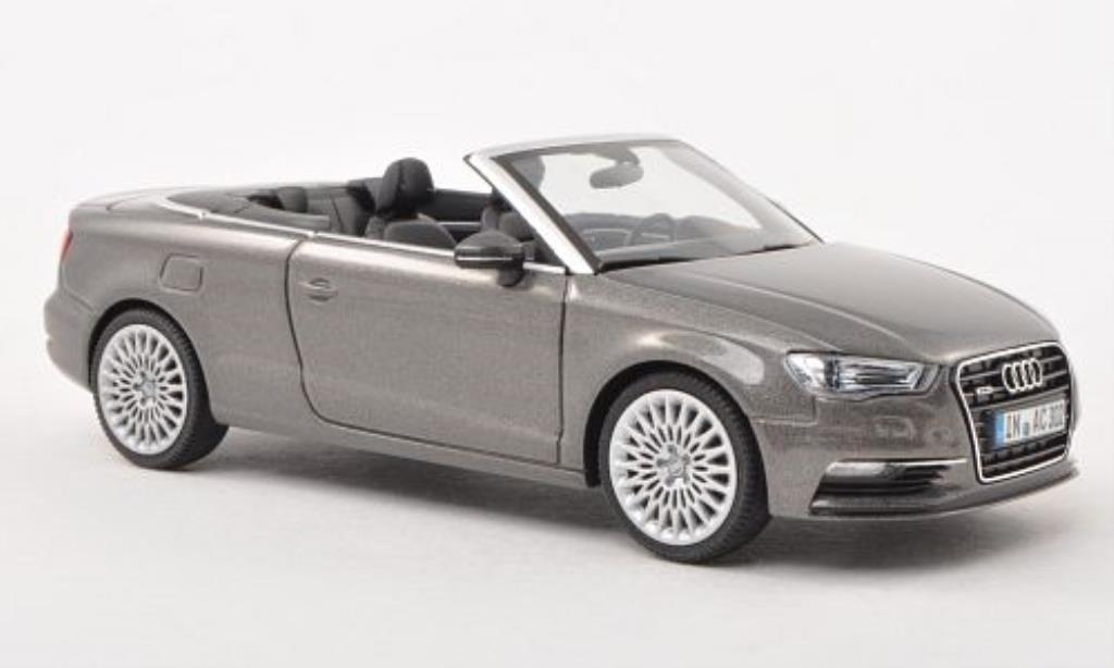 Audi A3 1/43 Herpa Convertible grey 2013 diecast model cars