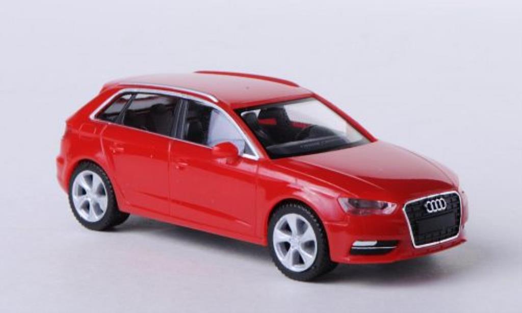 Audi A3 1/87 Herpa Sportback red diecast model cars