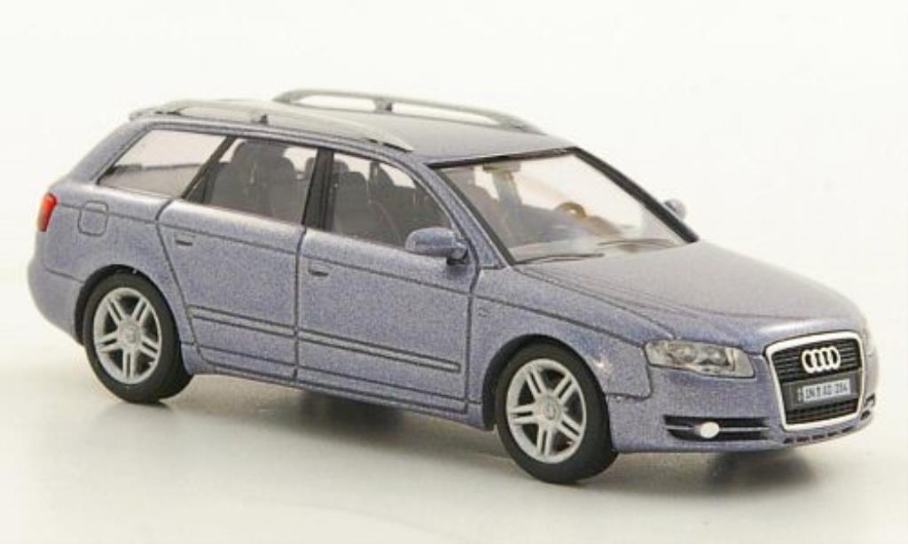 Audi A4 Avant 1/87 Busch Avant grey-blue Facelift 2005 diecast model cars