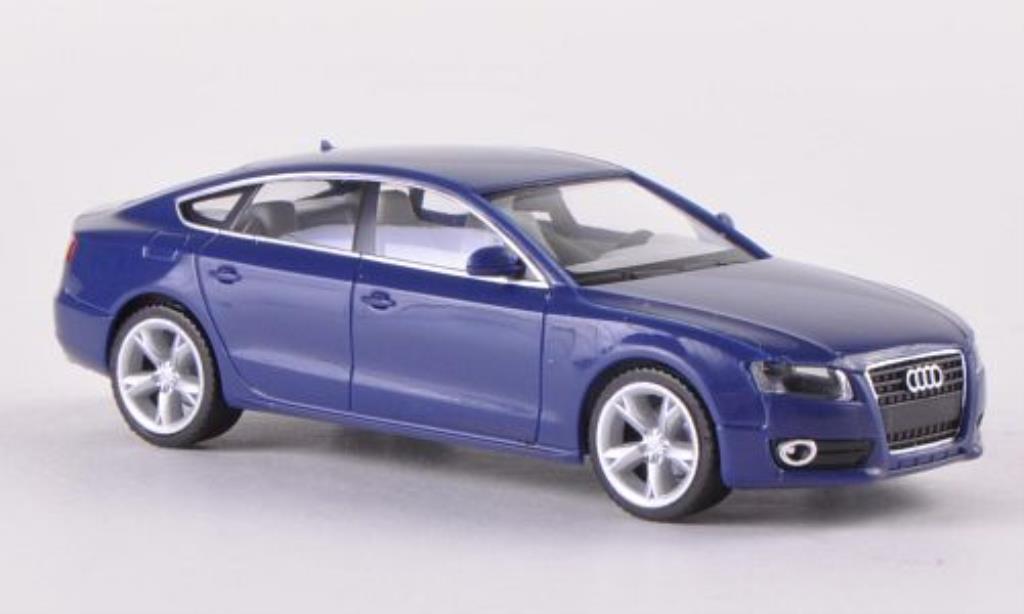 Audi A5 1/87 Herpa Sportback blue diecast model cars
