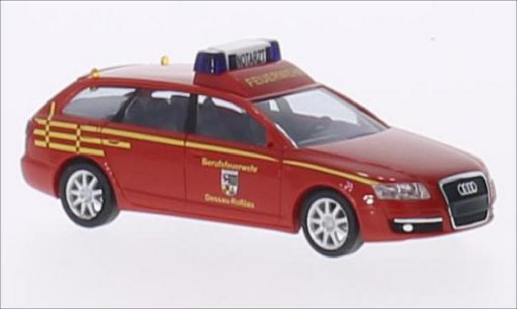 Audi A6 Avant 1/87 Busch Avant Berufsfeuerwehr Dessau-Rosslau 2004 diecast model cars