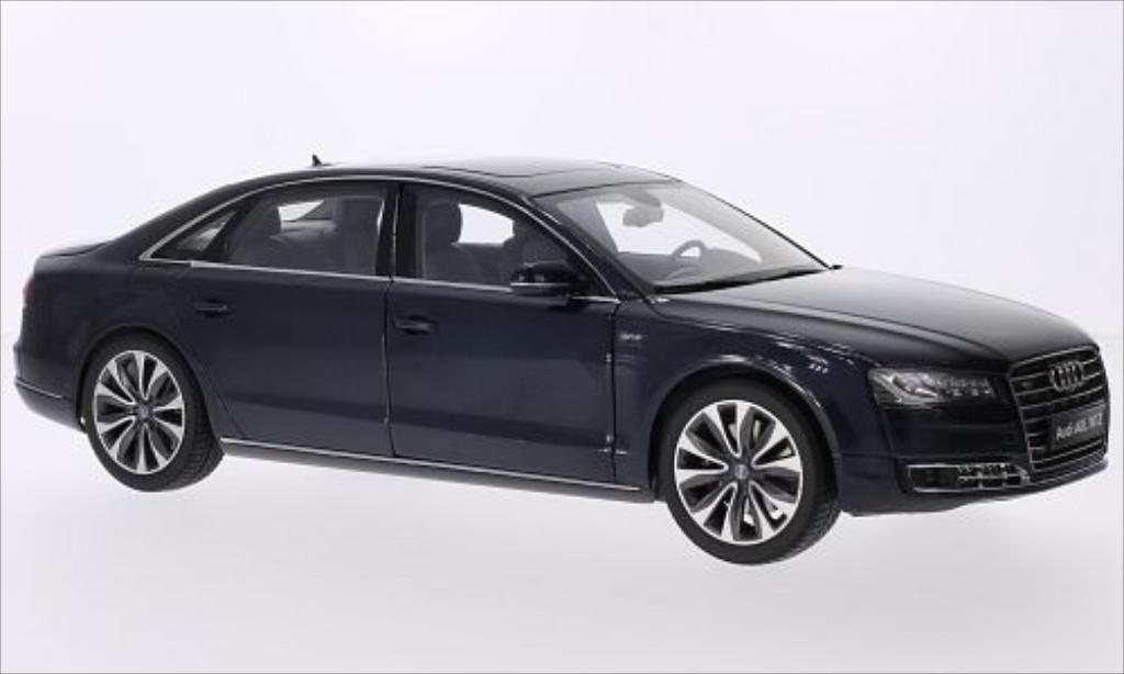 Audi A8 1/18 Kyosho L W12 metallic blue 2014 diecast model cars