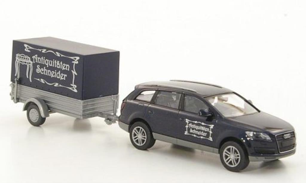 Audi Q7 1/87 Wiking mit Anhanger Antiquitaten Schneider diecast model cars