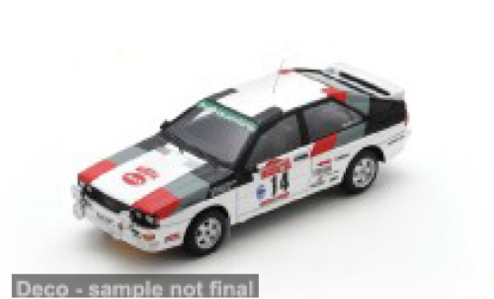 Audi Quattro 1/43 Spark quattro Rally San Remo 1981 #14 M.Mouton/F.Pons 1:43 diecast model cars