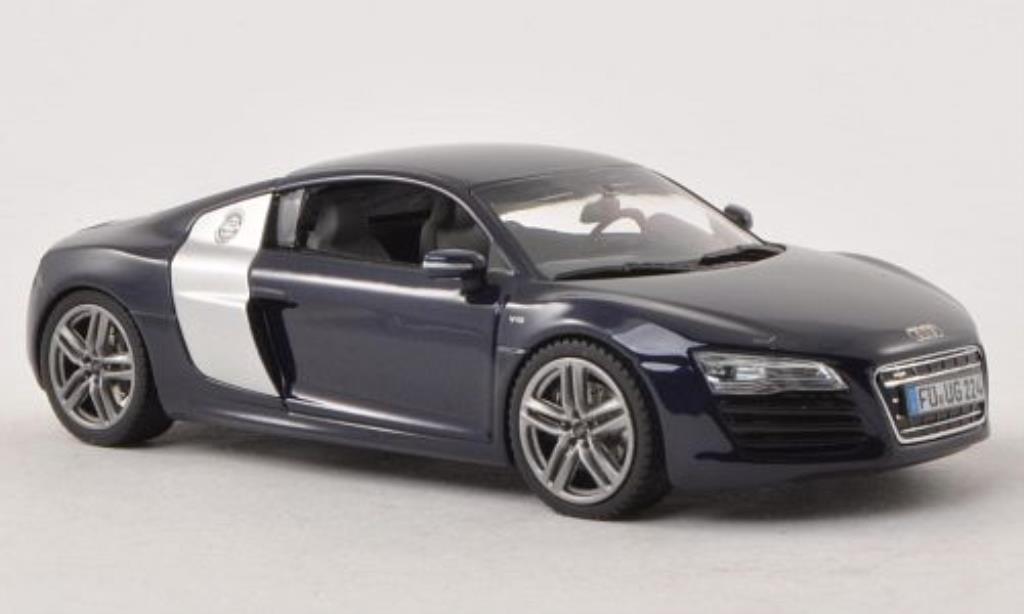 Audi R8 1/43 Schuco Coupe Facelift blue diecast model cars