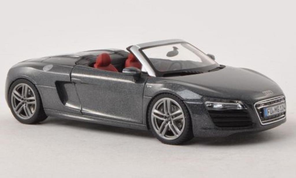 Audi R8 Spyder 1/43 Schuco Spyder Facelift grey diecast model cars