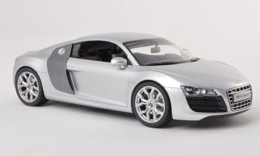 Audi R8 1/43 Schuco V10 5.2 Quattro grey/carbon diecast model cars