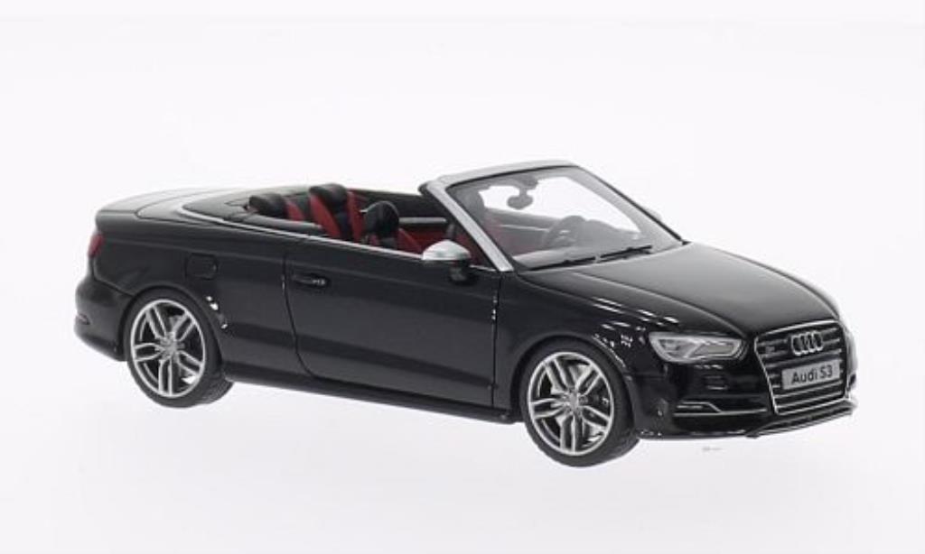 Audi S3 1/43 Minichamps Convertible black 2013 diecast model cars